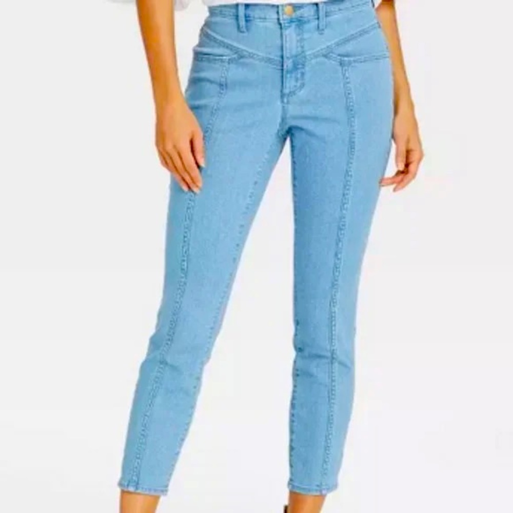 UNIVERSAL THREAD High Rise Skinny Crop Jeans Seamed Front Light Wash Denim 4/27R